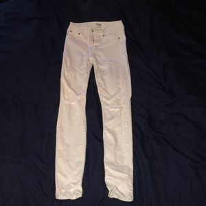 High Waisted White Jeggings